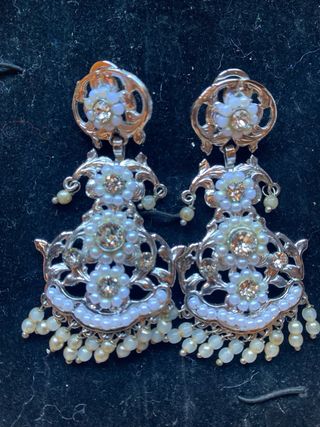 Aderezo Fallera Niña Plata y Perlas