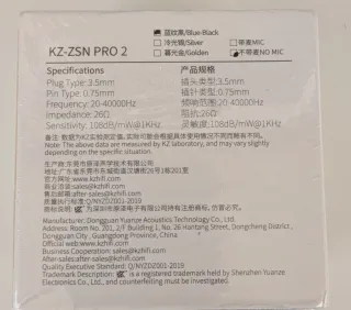 KZ ZSN Pro 2 Auriculares In-Ear Azul/Gris