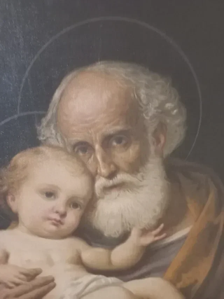 Cuadro: Apostol San Jose con un niño en brazos