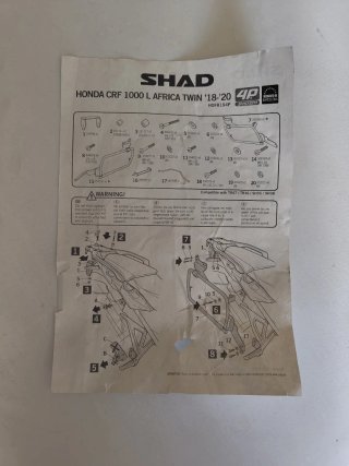 Soporte Maletas Shad 4P Honda CRF1000L 2018-2019