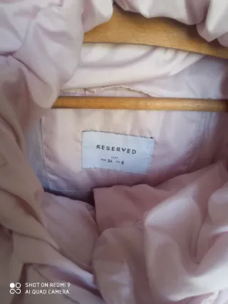 Plumífero rosa Reserved talla M