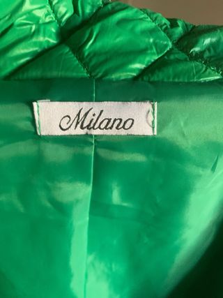 Chaqueta larga acolchada verde Milano Talla Única