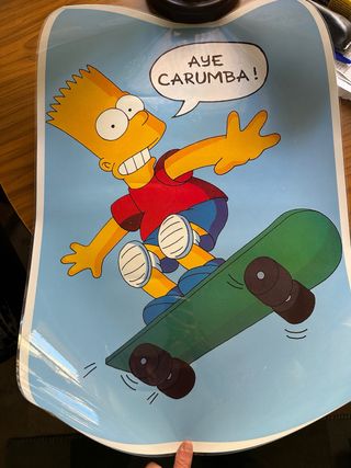 Póster Bart Simpson Aye Carumba! Plastificado