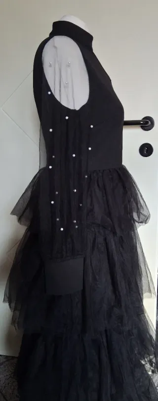 Abito lungo donna elegante nero