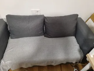 Sofá Jisk de tela gris