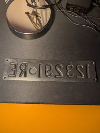 Targa vintage nera 123291 RE