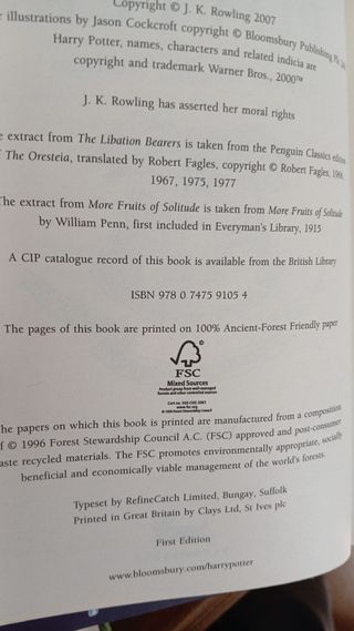 HARRY POTTER 6 Y 7 EN INGLÉS. PRIMERA EDICIÓN