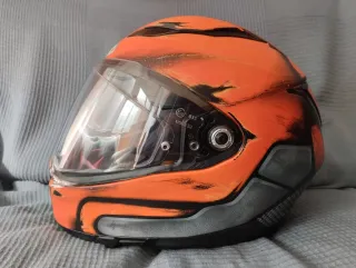 Casco Moto HJC Azul Naranja