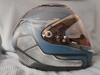 Casco Moto HJC Azul Naranja