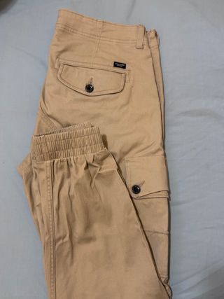 Pantalones cargo beige JACK&JONES