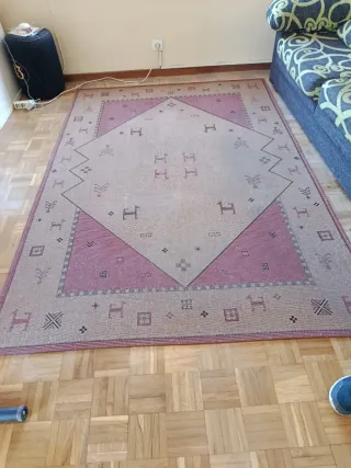 Alfombra Beige y Rosa 1,58 x 2,00
