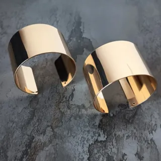 Coppia bracciali polsini effetto specchio