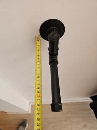 4 Percheros Industriales Tubo Hierro Negro