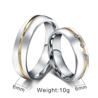 Alianzas Acero 316L + Circonitas Boda