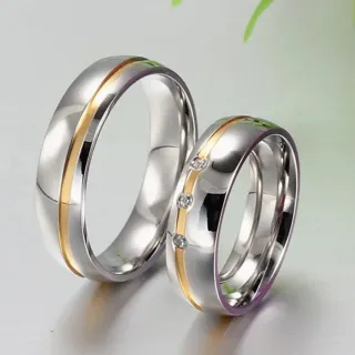 Alianzas Acero 316L + Circonitas Boda