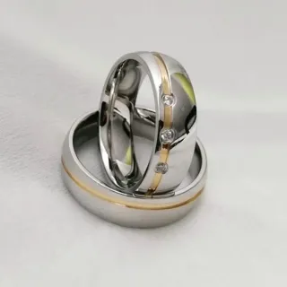 Alianzas Acero 316L + Circonitas Boda
