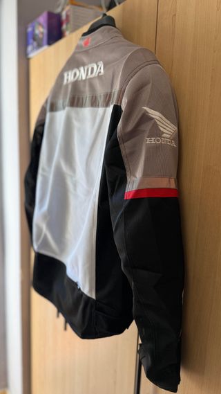 Chaqueta Moto Honda Negra Blanca
