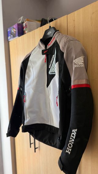 Chaqueta Moto Honda Negra Blanca