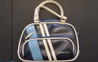 Borsa Fiorucci blu e beige