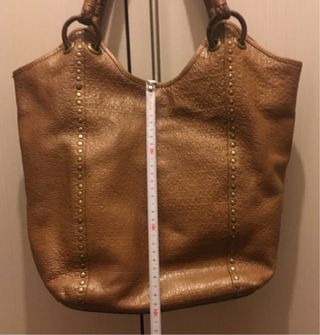Bolso Adolfo Dominguez Piel Marrón Dorado