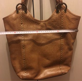 Bolso Adolfo Dominguez Piel Marrón Dorado
