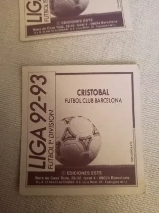 Cromos Liga 92/93 - Futbol Club Barcelona