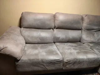 Sofá Chaislongue Beige/Gris