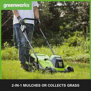 Cortacésped Greenworks GD24LM33K2 24V