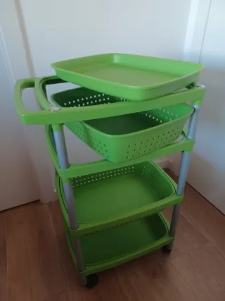 Carrito verdulero desmontable 4 bandejas