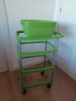 Carrito verdulero desmontable 4 bandejas