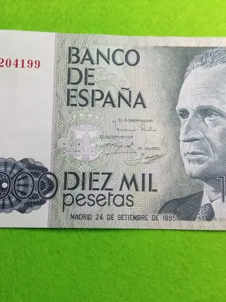 Billete 10000 pesetas Banco de España 1985 serie L