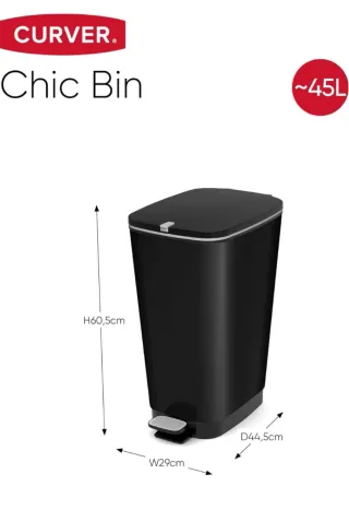 Cubo de basura Curver negro