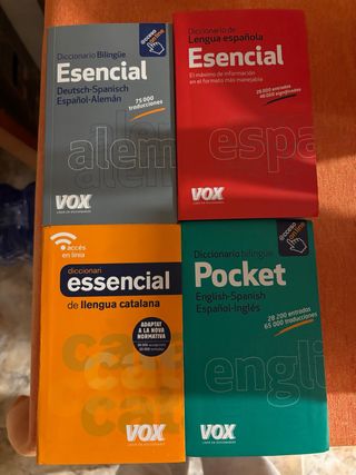 Diccionarios Catalan, Castellano, Ingles y Alemán