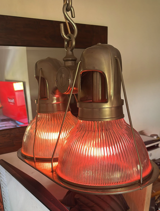 Lámpara Industrial Doble Eichholtz Cristal