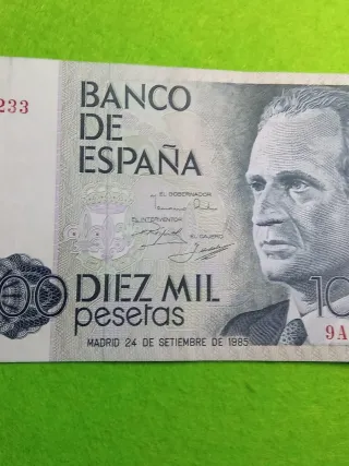Billete 10000 Pesetas  1985.serie especial 9A