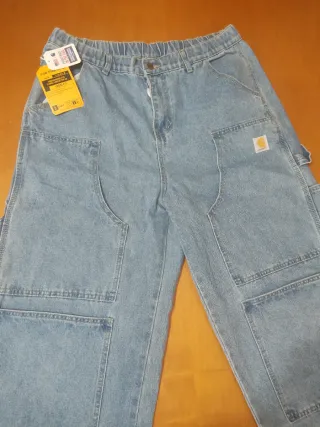 Pantalones Cargo Vaqueros Carhartt Azules