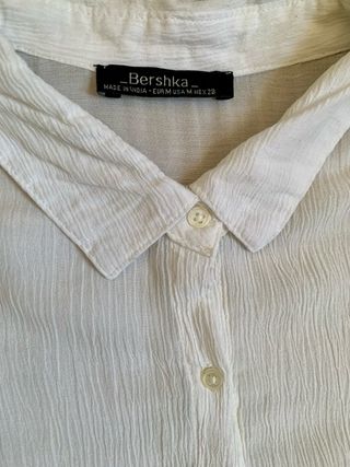 Camisa Sleeveless Blanca Bershka M