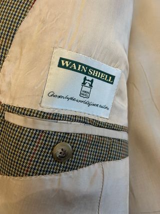 Americana Lana Verde Cuadros Corte Inglés T68