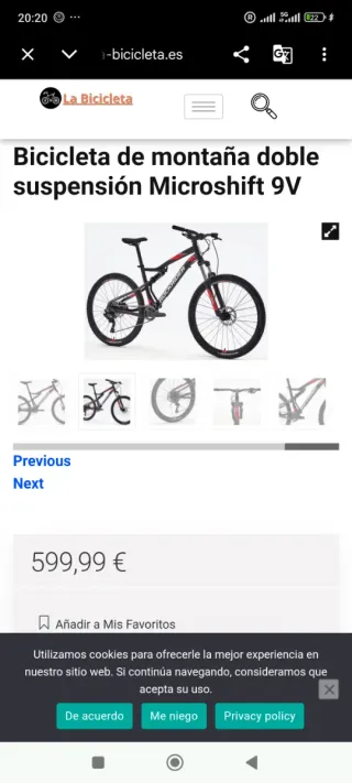 Bicicleta Montaña Rockrider