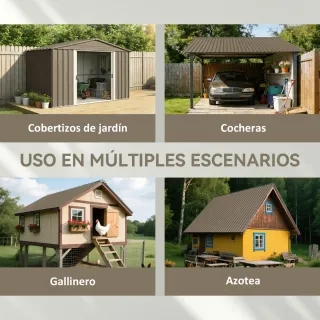 12 Paneles Tejado Acero Galvanizado