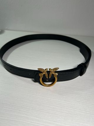 Cintura Pinko con fibbia a doppio uccello oro