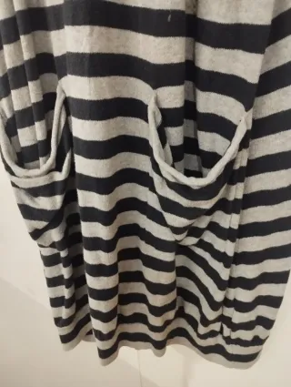 Vestido premamá de algodón a rayas T-L
