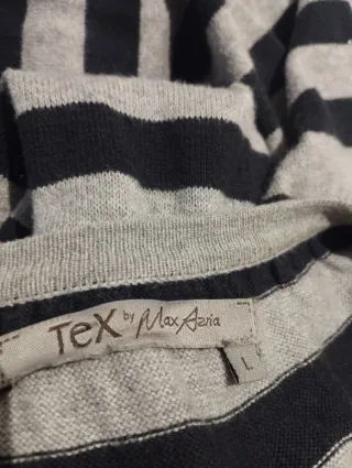 Vestido premamá de algodón a rayas T-L