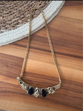 Collar Vintage Latón Envejecido Años 80