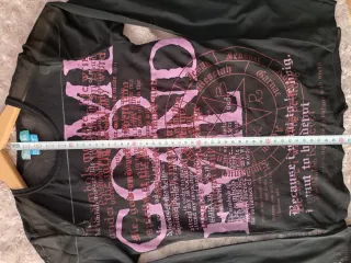 Camiseta Malla Bershka Negra y Rosa