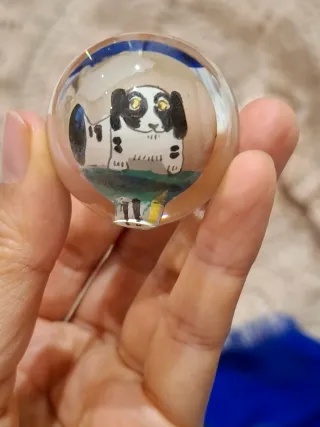 Bolas de cristal pintadas  interiormente