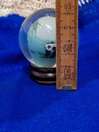 Bola cristal pintada panda bambú