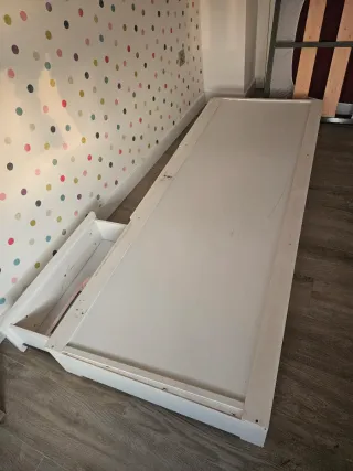 Cama individual 90cm con 3 cajones contenedores