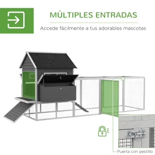 Gallinero Exterior Madera 8-10 Gallinas