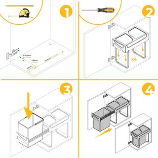 EMUCA - Cubos de Basura bajo Fregadero con fijació